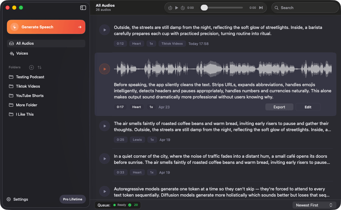 Spokio app preview